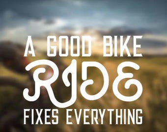 Sticker en vinyle blanc A Good Bike Rides