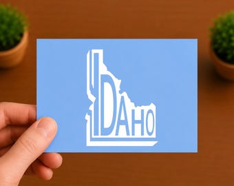 Idaho Staatssticker | Idaho Vinyl Sticker | Berglandschap | Cadeau voor natuurliefhebbers