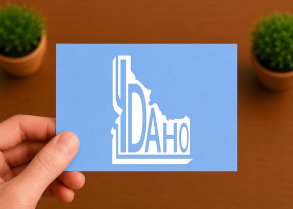 Idaho State Vinyl Decal | Idaho Mountain Sticker | Idaho State Outline Decal | Idaho Souvenir Gift