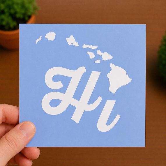 Hawaii Islands Vinyl Decal | Hawaii Sticker | Hawaiian Islands Decal | Tropical Travel Gift