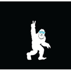 Bigfoot Decal Bigfoot Peace Sign Decal Sasquatch Decal - Etsy