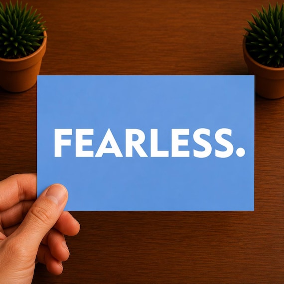 Fearless Vinyl Decal | Motivational Quote Sticker | Inspirational Sticker | Courage Gift
