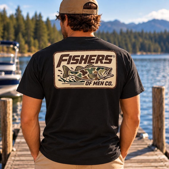 Fishers of Men Shirt | Vintage Christian Fishing T-Shirt | Comfort Colors Graphic Tee | Faith Based Outdoor Apparel