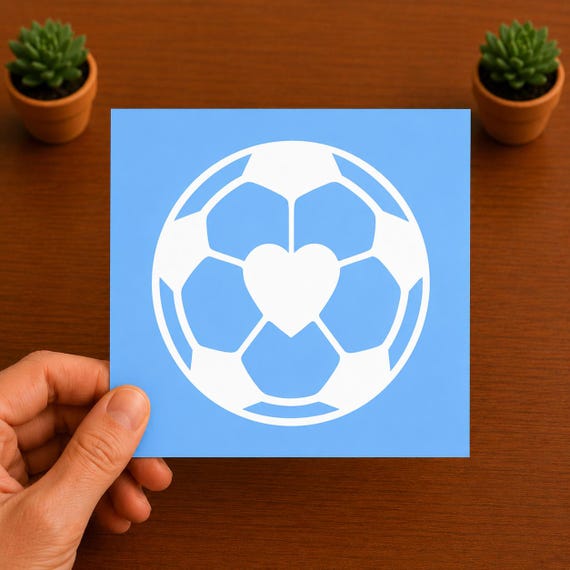 Soccer Heart Vinyl Decal | Soccer Ball Sticker | Soccer Player Gift | Soccer Mom Gift