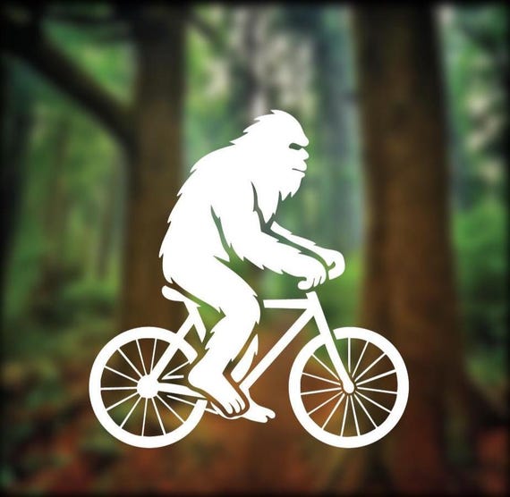 Bigfoot Bicycle Vinyl Decal | Sasquatch Cycling Sticker | MTB Bike 