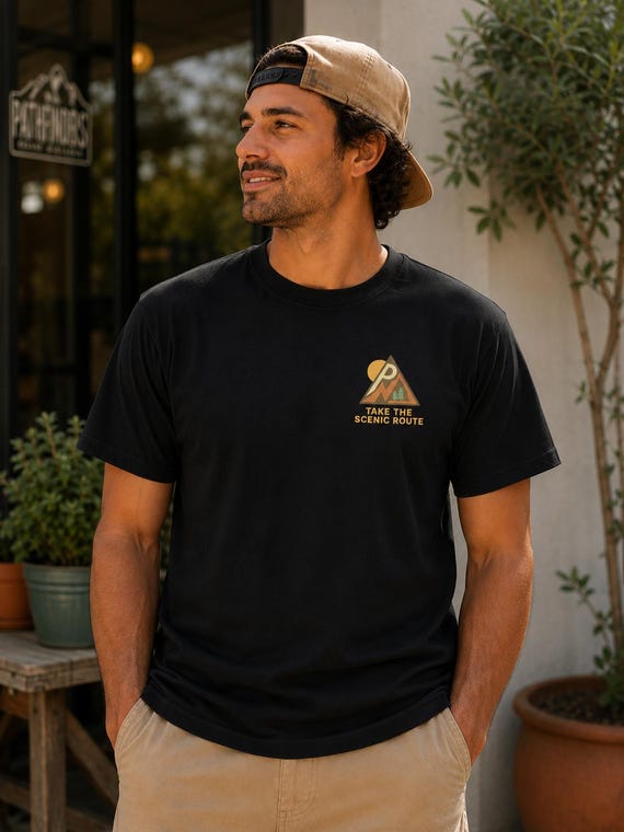 PNW Mountain Comfort Colors Shirt | Pacific Northwest T-Shirt | Take the Scenic Route Outdoor Tee