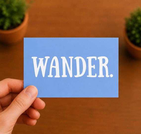 Wander Decal | Adventure Vinyl Sticker | Travel Car Window Decal | Hiking Camping Outdoor Sticker | Wanderlust Gift