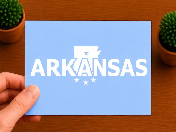 Arkansas State Vinyl Decal | Arkansas Sticker | State Pride Decal | Arkansas Gift | Car Window Sticker