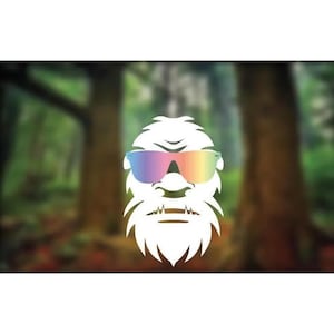 Bigfoot Face Decal | BigFoot Sticker | Sunglass Decal | Bigfoot Sunglasses Sticker