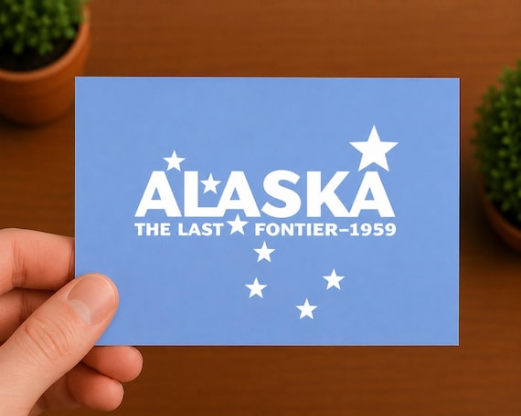 Alaska Vinyl Decal | The Last Frontier Sticker | Alaska State Pride Decal | Travel Adventure Gift
