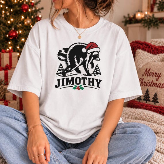 Jimothy Christmas Shirt | Christmas Raccoon T-Shirt | Comfort Colors Christmas Tee | Funny Raccoon Holiday Shirt | Wildlife Lover Gift