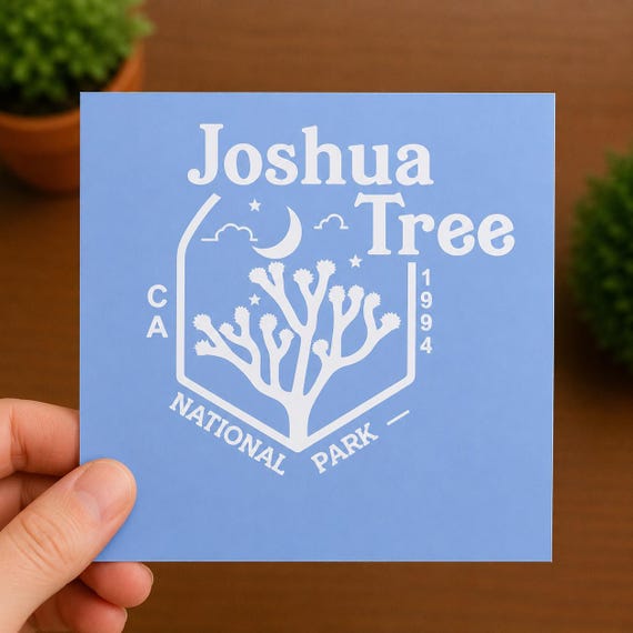 Joshua Tree National Park Vinyl Decal | California Desert Sticker | Outdoor Adventure Gift