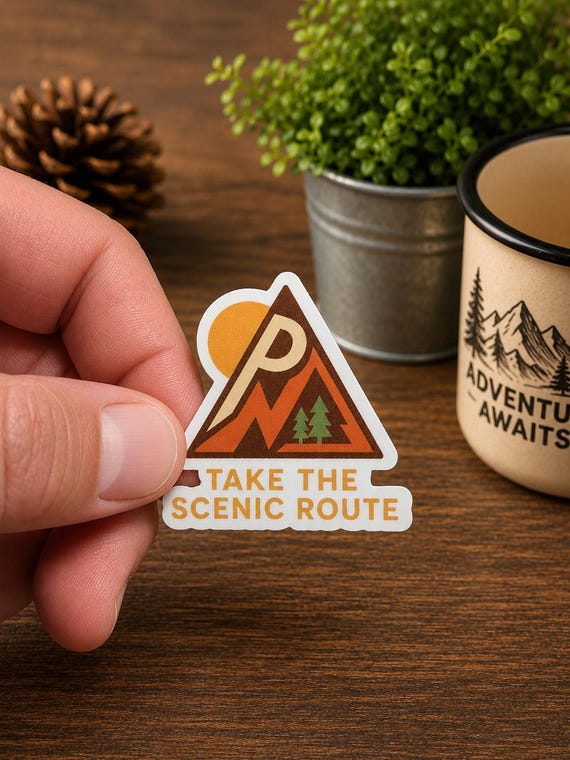 Pacific Northwest Sticker | Retro Mountain Adventure Sticker | Road Trip Camping Decal | Hiking Outdoor Travel Sticker | PNW Gift