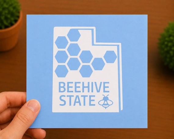 Utah Beehive State Vinyl Decal | Utah Sticker | Beehive State Decal | Utah Pride Gift