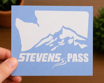 Stevens Pass Vinyl Decal | Washington Ski Resort Sticker | PNW Snowboarding & Skiing Decal