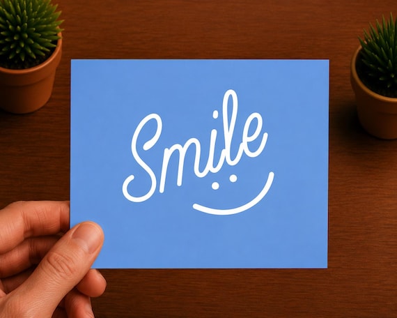 Smile Vinyl Decal | Positive Quote Sticker | Happy Aesthetic Decal | Inspirational Gift