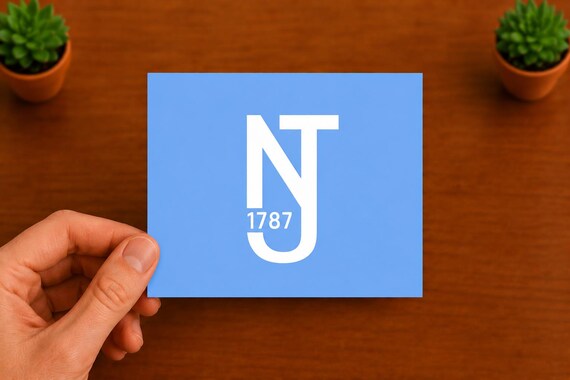 New Jersey 1787 Decal | NJ State Sticker | Garden State Gift | New Jersey Vinyl Decal