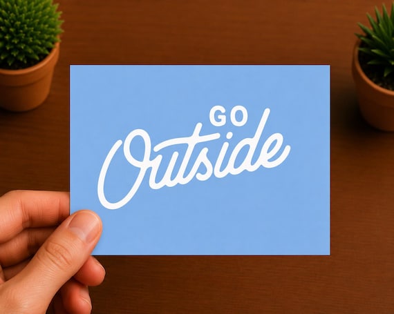 Go Outside Vinyl Decal | Hiking Camping Sticker | Outdoor Adventure Decal | Nature Lover Gift
