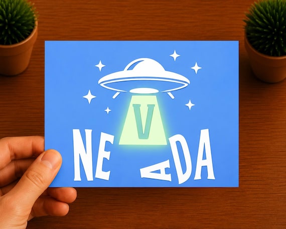 Area 51 UFO Vinyl Decal | Nevada Alien Sticker | Sci-Fi Car Decal | UFO Lover Gift