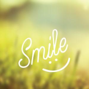 Smile Decal | Smile Sticker | Yeti Sticker | Laptop Decal