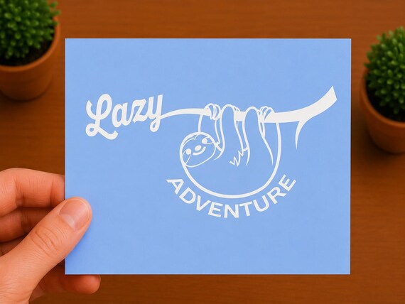 Lazy Adventure Sloth Vinyl Decal | Funny Sloth Sticker | Outdoor Adventure Decal | Sloth Lover Gift