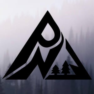 May include: A black graphic logo shaped like a triangle featuring the letters PNW integrated into the design. The logo includes a stylized mountain peak silhouette and two small evergreen tree icons positioned at the base of the triangle.