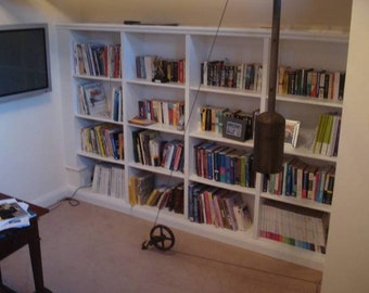 Fully adjustable bookcase. Custom made to your requirements. Available in white, beech,  walnut, oak, magnolia.