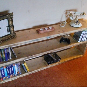 Shoe Storage Bespoke Bookcase Side Unit Rustic Shabby Chic Reclaimed Wood bookcase image 1