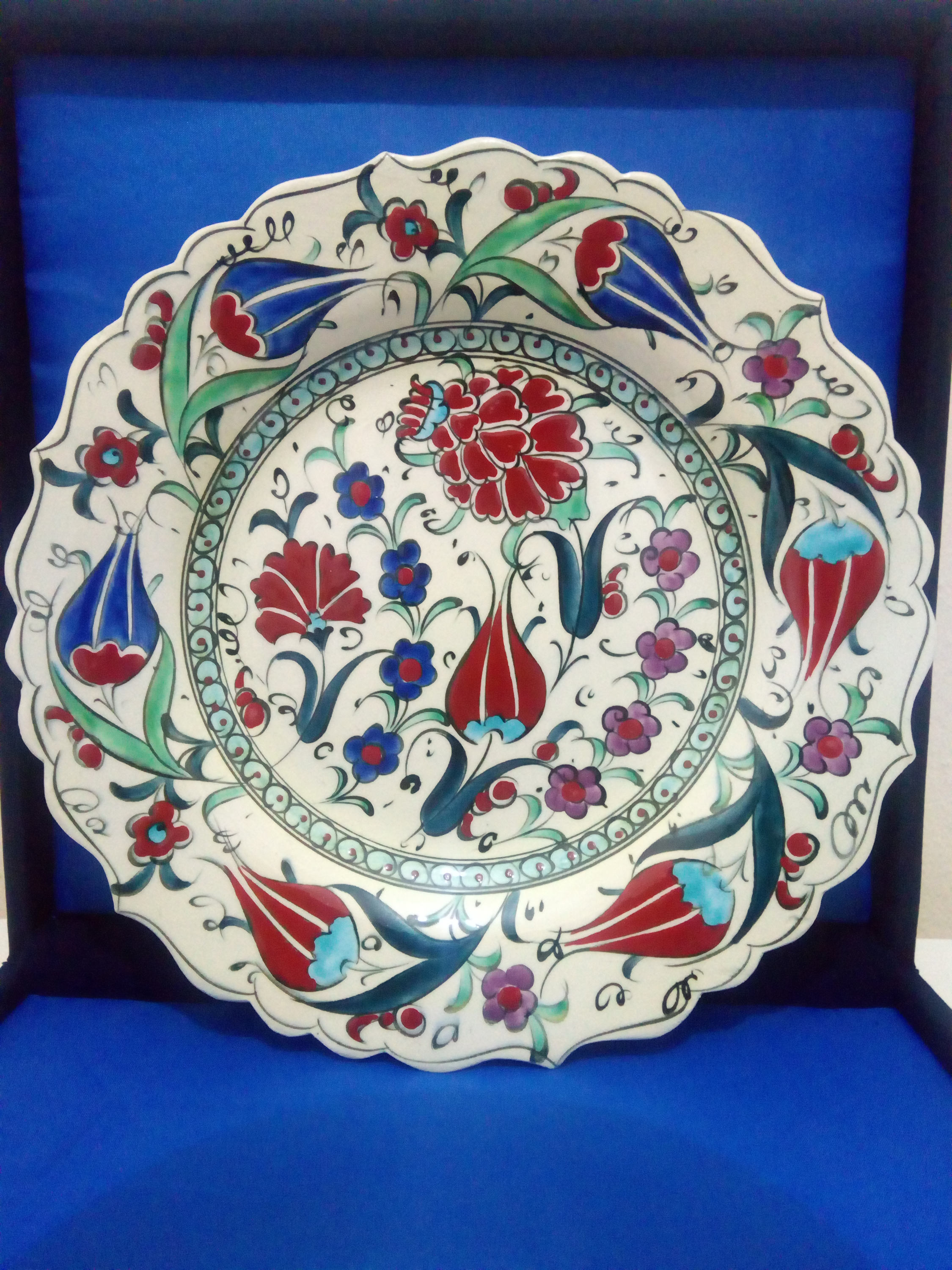 Handpainted Turkish Kutahya Porcelain Ceramic Plate Etsy