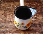 Vintage Beige coffee(tea)pot with a handle Farm House Kitchen Farmhouse Decor Unused
