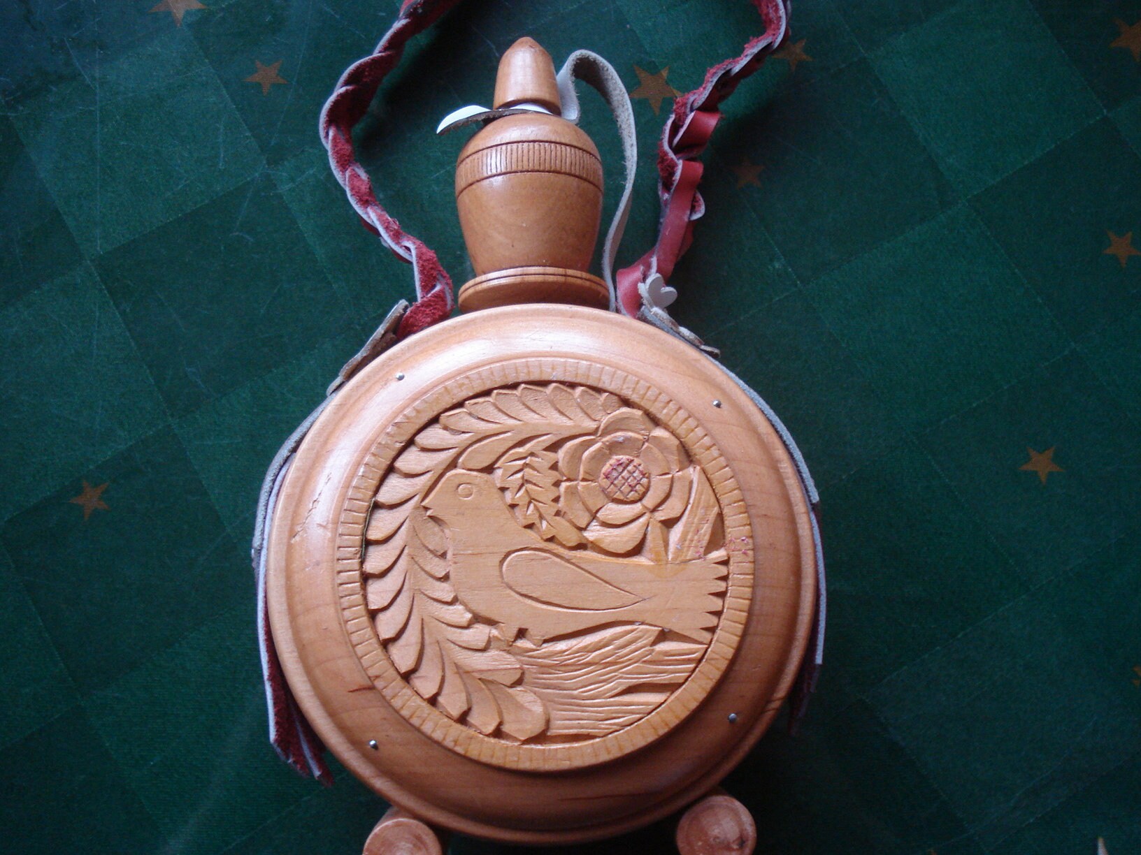 Vintage Wooden Vessel /Wine Flask/ Vintage Hand Carved Etsy