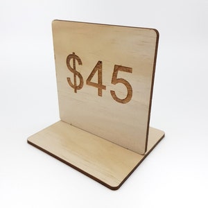 Small Square Standing Price Signs