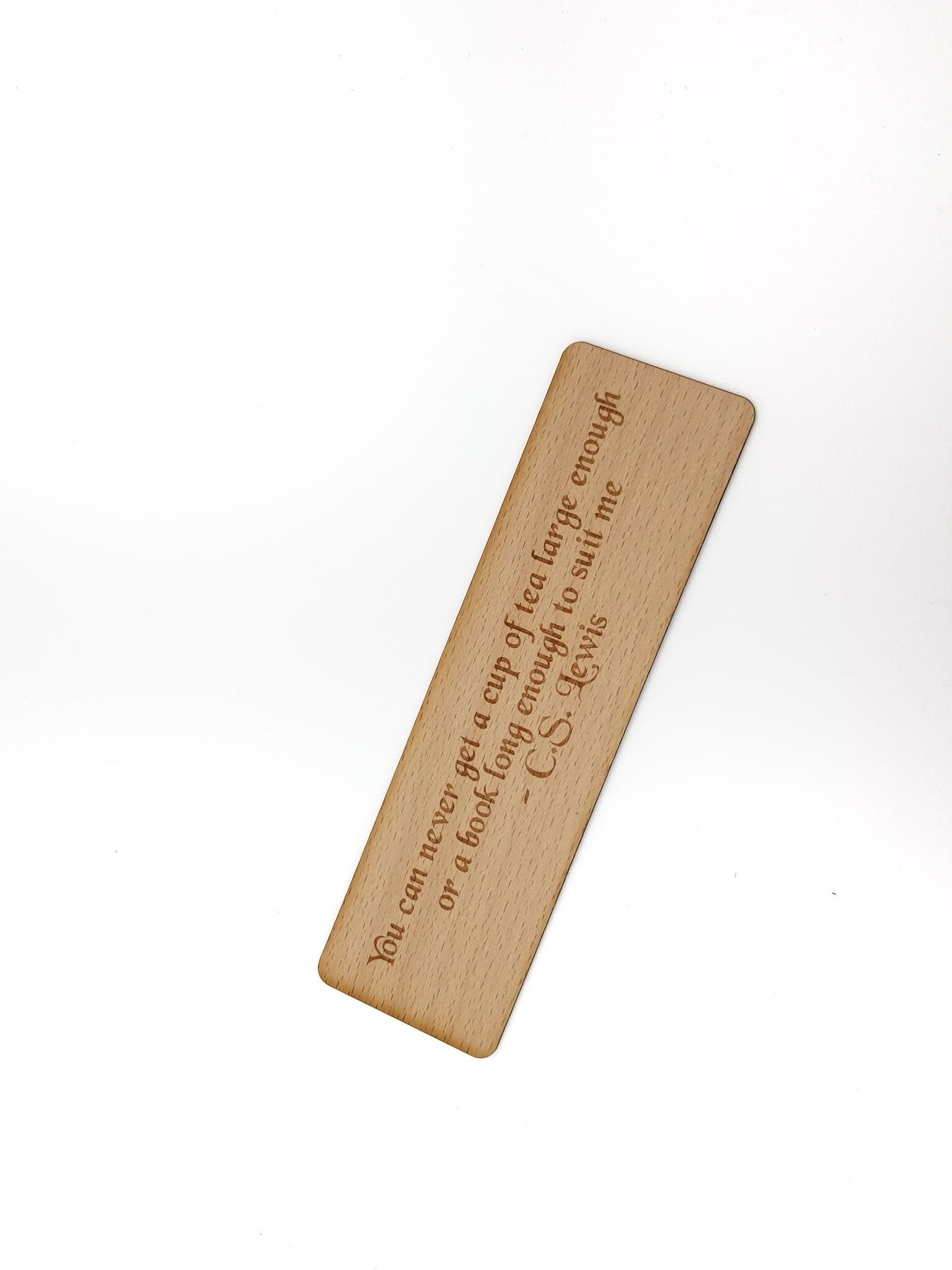 CS Lewis Bookmark Wooden Bookmarks Laser Engraved Laser Etsy