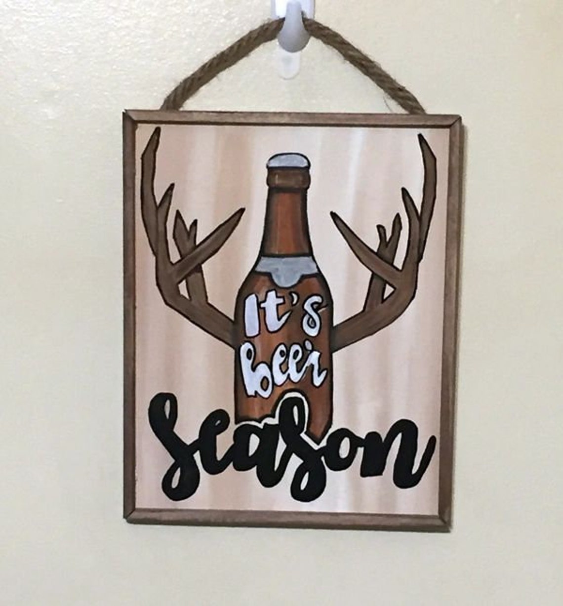 Beer Sign Beer Season Deer Decor Beer Decor Bar Sign Deer Etsy