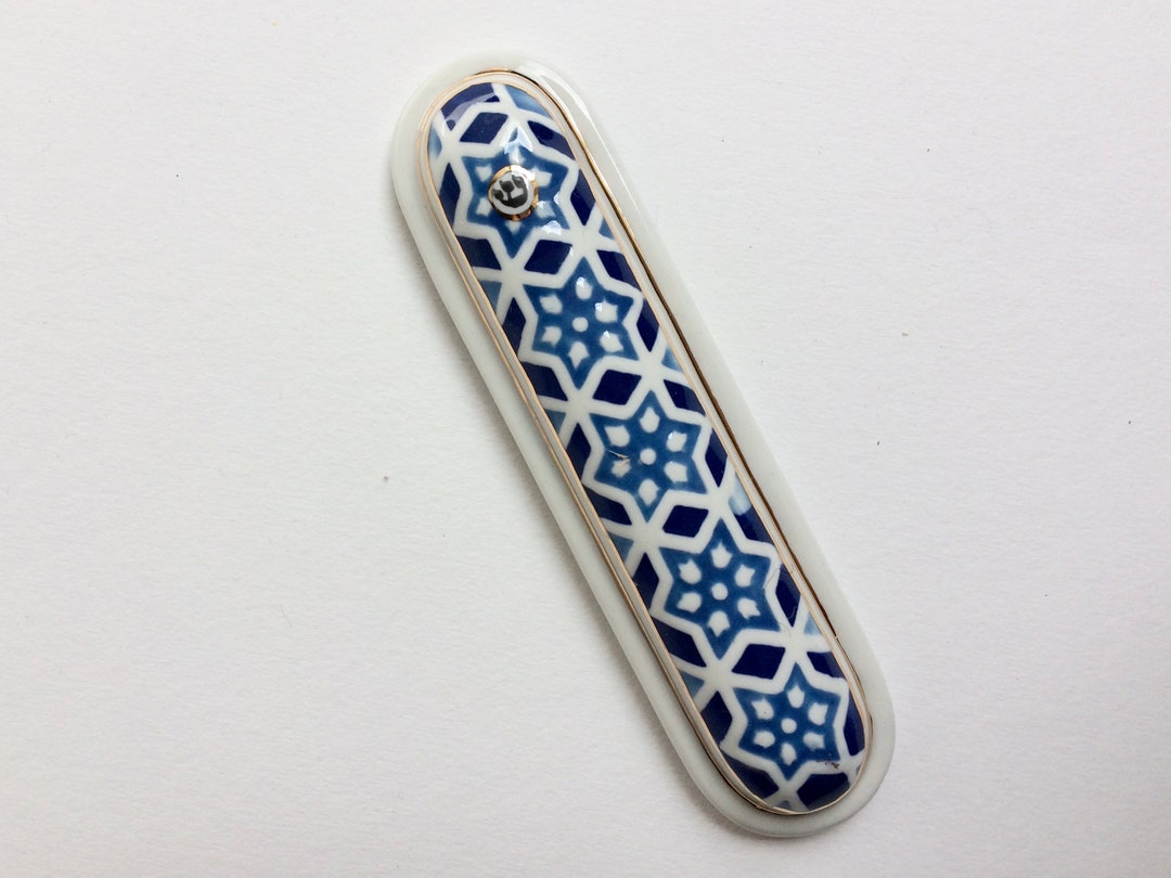 Mezuzah Case Handmade Porcelain With Doublesided Tape Etsy