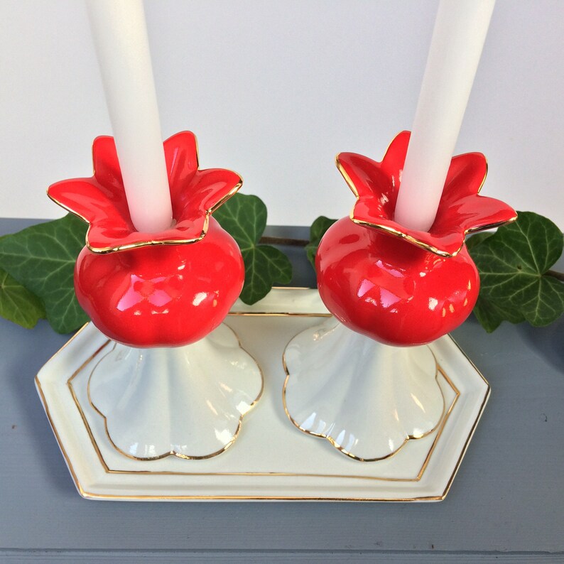 Modern Shabbat Candlesticks Handcrafted Porcelain Etsy