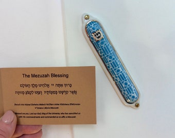 Mezuzah Case - Handmade ceramic, motifs from the Dohany Synagogue building