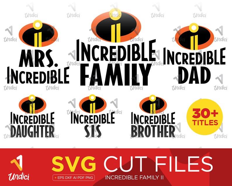 Download The Incredibles 2 SVG. Family Bundle SVG. Mr Incredible. Mrs | Etsy