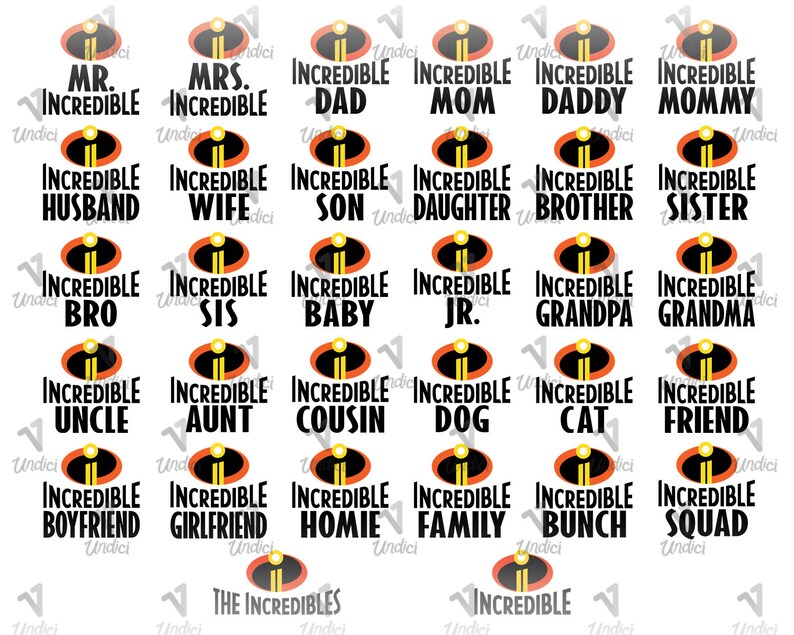 Download The Incredibles 2 SVG. Family Bundle SVG. Mr Incredible ...