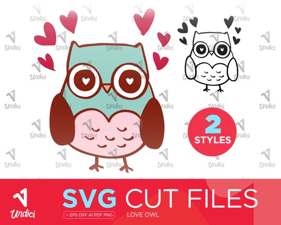 Download Free Instant Download Svg Cut File Cute Love Owl Clipart Cute Owl Etsy SVG Cut Files