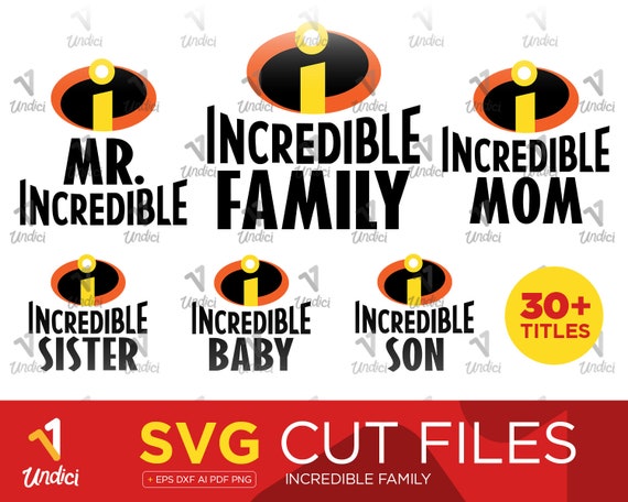 The Incredibles Svg Family Bundle Svg Mr Incredible Mrs Etsy