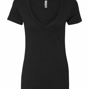 Custom Next Level Women's CVC Deep V-neck T-shirt N6640 - Etsy