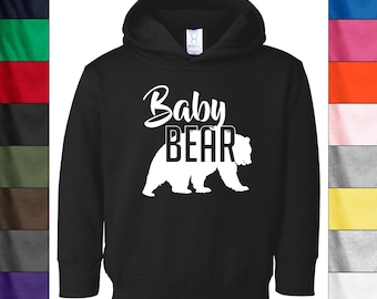 Baby Bear Sweatshirt Hoodie for Toddlers Boy Girl, Great Gift Idea for Kids, Soft Hoodie with Many Color and Sizes
