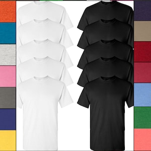 Gildan Mens 5.3 oz Heavy Cotton T-Shirt 10 Pack G500 All Sizes
