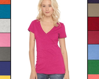 Custom Next Level - Women's CVC Deep V-Neck T-Shirt - N6640