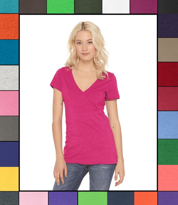 Next Level 6640 - Women's CVC Deep V-Neck T-Shirt