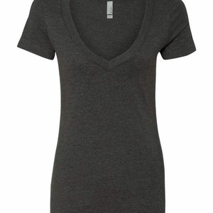 Custom Next Level Women's CVC Deep V-neck T-shirt N6640 - Etsy