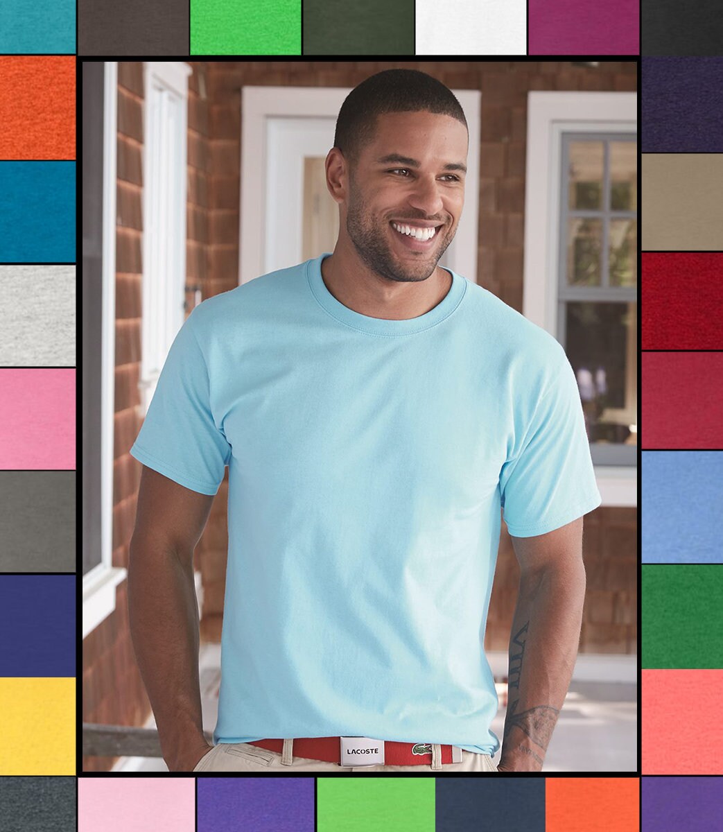 NEW Hanes Men's ComfortSoft Heavyweight 100% Cotton Authentic T-S…