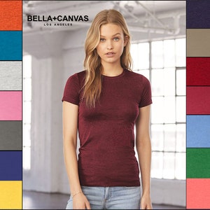 Custom Bella + Canvas - Womens Short Sleeve The Favorite Tee Soft Slim Fit T-Shirt - 6004