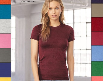 Custom Bella + Canvas - Womens Short Sleeve The Favorite Tee Soft Slim Fit T-Shirt - 6004